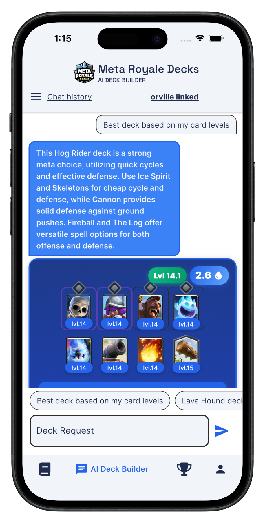 Meta Royale Decks App